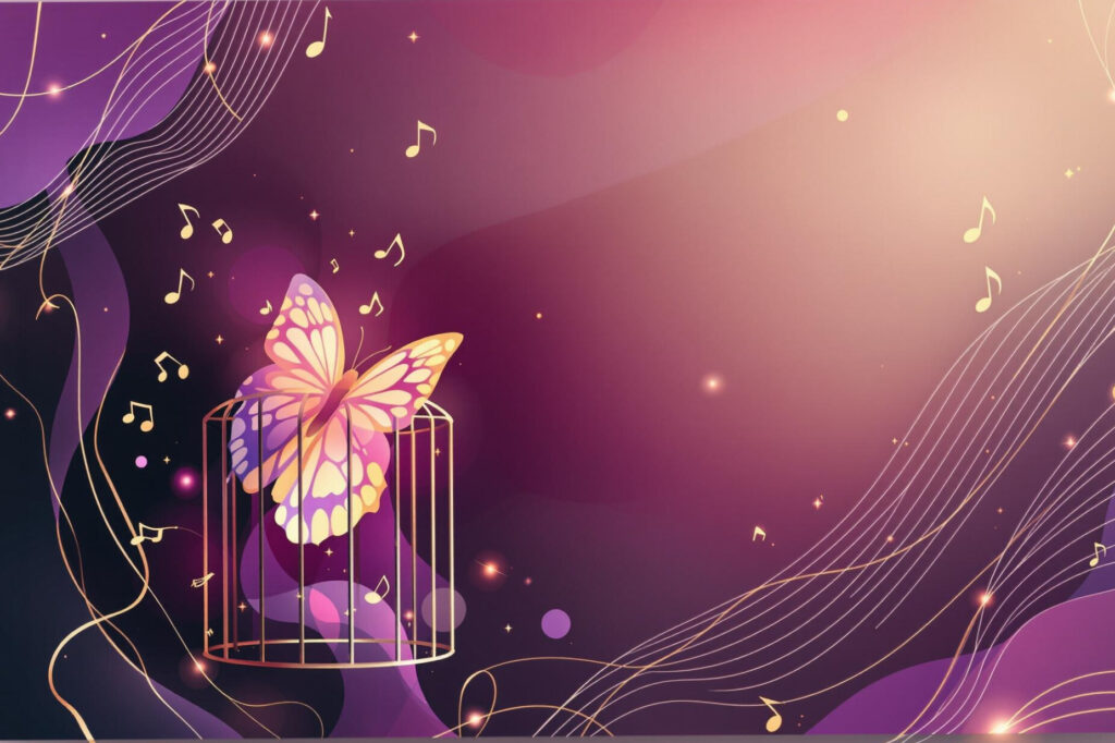 a butterfly in a cage