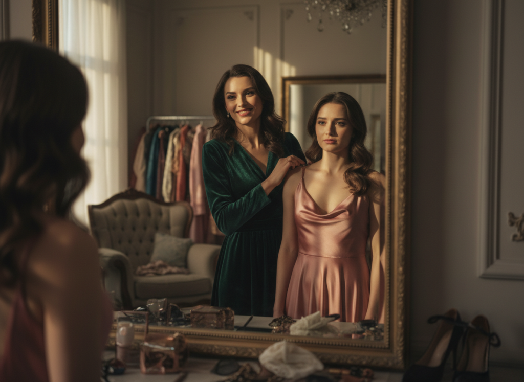 Two women preparing for an event.