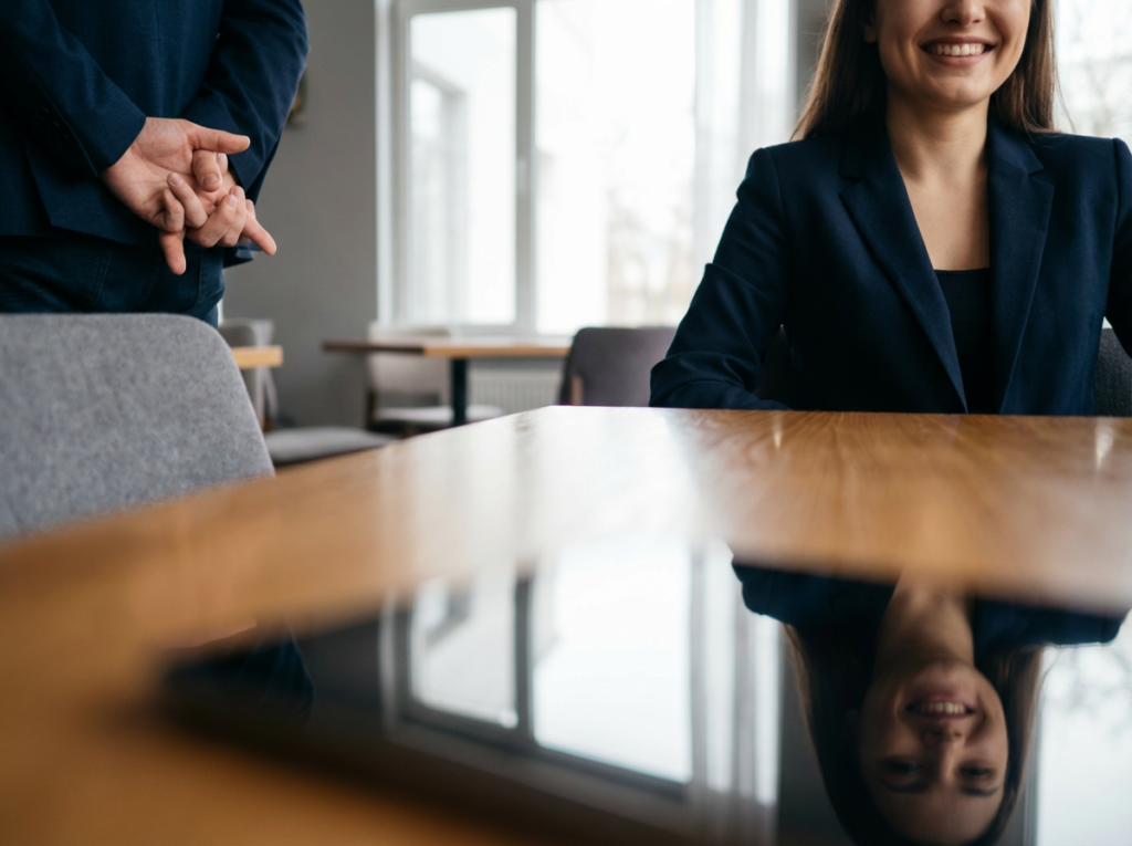 Business meeting in a modern café.