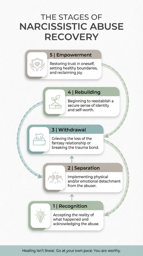 Stages of narcissistic abuse recovery process