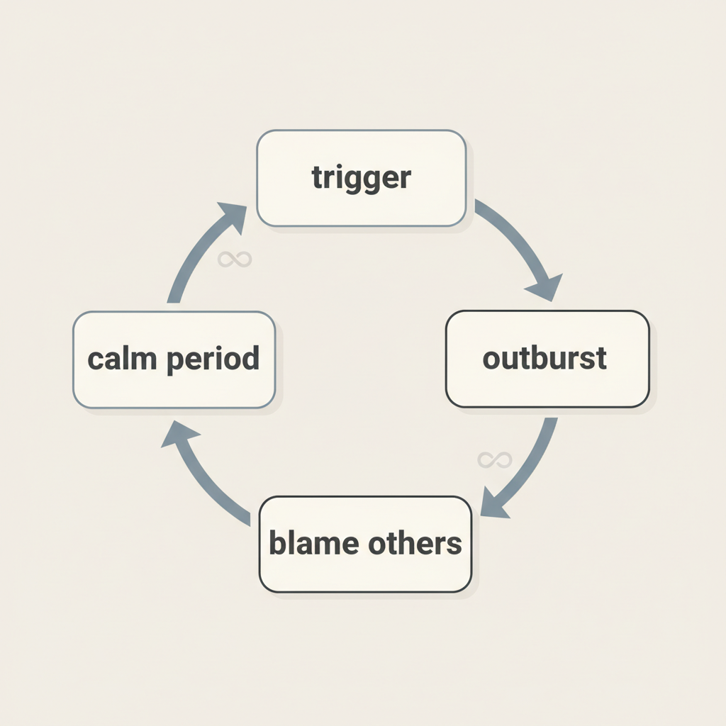 Cycle of emotional triggers and responses
